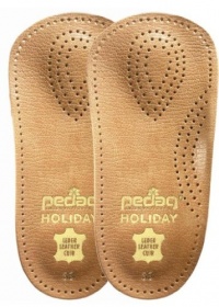 Pedag 17992 Holiday 3/4 Leather Ultra Light, Thin, Semi-Rigid Orthotic with Metatarsal Pad, and Heel Cushion, Tan, Women's 6