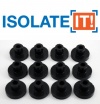 Isolate It!: Sorbothane Vibration Isolation Bushing 50 Duro (.25 ID - 1 OD - .6 Deep) - 12 Pack