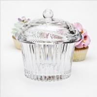 Crystal Cupcake Covered Candy Dish Box