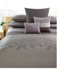 Calvin Klein Madeira Queen Duvet Set - Plum