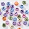 Alphabet Beads 7mm 250/Pkg-Multi Color Round