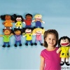 Plush Happy Kids Hand Puppets Set - 8 pc - Multi Ethnical Collection