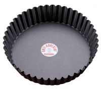 Paderno World Cuisine 9.5 Inch Deep Fluted Non-Stick Tart Mold with Removable Bottom