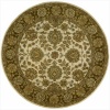 Nourison JA31 Jaipur Round Hand Tufted Area Rug, 6-Feet, Ivory/Brown