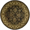 Nourison JA15 Jaipur Round Hand Tufted Area Rug, 6-Feet, Black