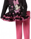 Disney Girls 2-6X Toddler 2 Piece Minnie Mouse Cutie Legging Set