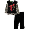 Sesame Street Toddler Girls Elmo Leopard Print 2 Piece Pant Set