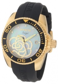 Invicta Women's 0489 Angel Collection Cubic Zirconia Accented Polyurethane Watch