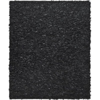 Safavieh Leather Shag Collection Metro Handmade Leather Area Rug, Black