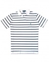 PRL Classic-Fit Striped Pocket Polo, White, L