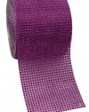 Purple Diamond Rhinestone Mesh Ribbon, Wedding Ribbon, Diaper Cake Ribbon, 4.75 x 10 Yards, 24 Row, 1 Roll