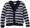 Splendid Littles Boys 2-7 Toddler Heather Grey Thermal Cardigan, Navy, 2T