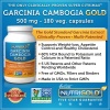 Garcinia Cambogia Extract - 100% Pure Garcinia Cambogia GOLD - 500 mg, 180 Veggie Capsules (Clinically-Proven, Multi-Patented, Water-Soluble SuperCitrimax® 60% HCA Extract for Weight-Loss)