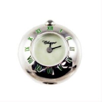 The Best Bead Watch/.925 Sterling Silver Case/Green Mother of Pearl Dial/Green Enamel Roman Numerals