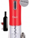 Ozeri Nouveaux II Electric Wine Opener in Red, with Free Foil Cutter, Wine Pourer and Stopper -- Ultimate Wine Gift