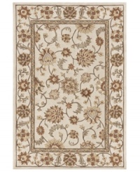 With a riot of blossoms and vines in a beautiful ivory palette, Dalyn's elegant Galleria rug is simply made to be admired. But the best news is that a durable poly-acrylic weave makes the lovely rug perfect for high-traffic areas!