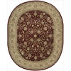 Nourison 2000 2107 Oval Rug, Burgundy, 7.6-Feet by 9.6-Feet