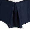 Lamma Loe's Solid Tailored Bed Skirt/Dust Ruffle, Queen, Dark Navy Blue