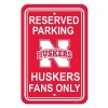 NCAA Nebraska Cornhuskers 12-by-18 inch Plastic Parking Sign