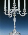 5 LITE LONGWOOD COLLECTION SILVER CANDELABRA - Candelabra