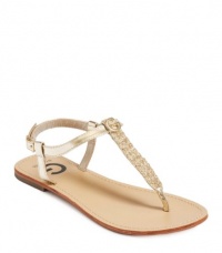 G by GUESS Women's Dawn Sandal, GOLD (7)