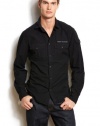 Armani Exchange Mens Long Sleeve Logo Utility Shir