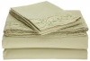 Ultimate Luxury Microfiber Embroidered Full Sheet Set, Sage