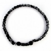 Titanium Tornado Baseball Necklace Black 18