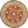 Safavieh Anatolia Collection Handmade Hand-Spun Wool Round Area Rug, 6-Feet, Rust/Green