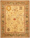 Safavieh Anatolia Collection AN511A Handmade Biege and Green Hand-spun Wool Area Rug, 6-Feet by 9-Feet