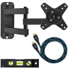 Cheetah Mounts ALAMB Articulating Arm TV Wall Mount Bracket for VESA 100 12-24 LCD LED Flat Screen Monitors Display/TVs up to 40lbs Includes Free 10' HDMI Cable and 6 Bubble Level