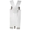 Clip-On Suspenders In White