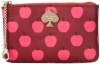 kate spade new york Flatiron Nylon Small Flat Pouch Cosmetic Case,Bacchus Red New York Apple,One Size