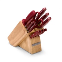 KitchenAid 13-Piece Target Handle-Natural Block, Red