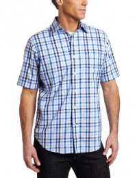 Nautica Men's Bold Plaid Shirt, French Blue, Small