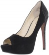 Boutique 9 Women's Cary Peep-Toe Pump,Black Multi,8.5 M US