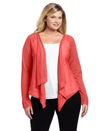 DKNYC Women?s Plus-Size Long Sleeve Cozy with Sheer Rayon Sleeves