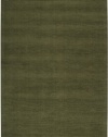 Area Rug 6x9 Rectangle Solid/Striped Dark Green Color - Surya Mystique Rug from RugPal