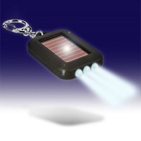 Solar-powered LED Flashlight w/ Keychain