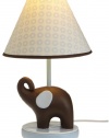 Carter's Blue Elephant Lamp Base And Shade, Blue/Choc