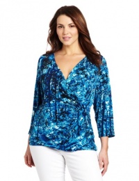 Calvin Klein Women's Plus-Size Print Drape Top