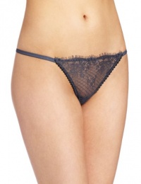 Calvin Klein Women's Eyelash Chantilly Lace Thong