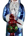 Vaillancourt Glitzy Santa with Kissing Ball Ornament