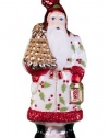 Vaillancourt Santa with Gold Applecone Ornament