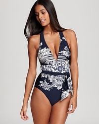 The name implies it all: with its sensual plunging neckline and waist-accentuating belt, the Nanette Lepore Seductress will transform you into a veritable poolside siren in one easy step.