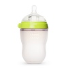 Comotomo Natural Feel Baby Bottle Single Pack, Green, 8 Ounces