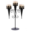 Gifts & Decor Black Iron Medieval Style Triple Lantern Candle Stand