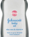 Johnson's Baby Oil, Aloe Vera and Vitamin E, 20 Ounce (Pack of 2)