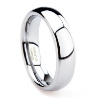 Tungsten Carbide Men's Plain Dome Wedding Band Ring Sz 12.5