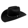 Bailey Western Night Rider 4X Hat Black/7 3/8